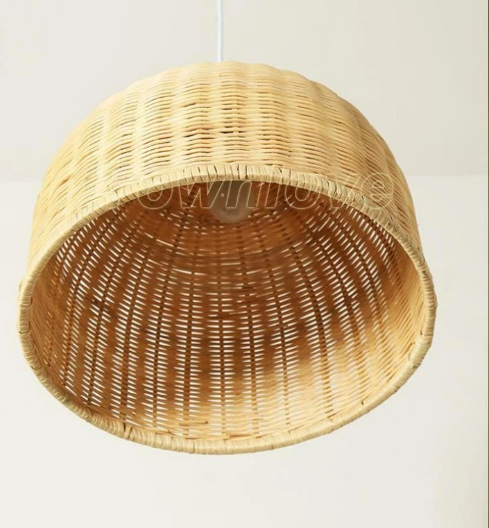 28/35/45/60cm Bamboo Wicker Rattan Pendant Ceiling Light Restaurant Hanging Lamp - Image 4 of 4