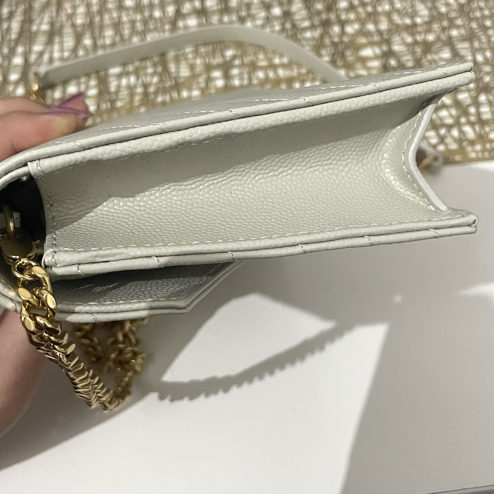 Saint Laurent Cassandra Crossboy Borsa Catena Portafoglio Catena Oro