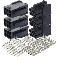Molex 6-Pin Black Navy Connector Pitch 4.20mm.0165" w/18-24 AWG Pin Mini-Fit...
