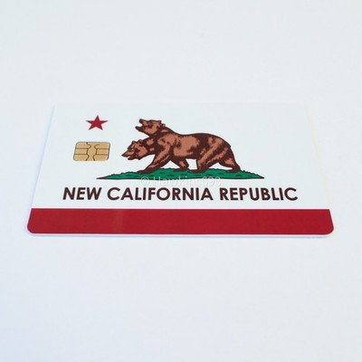 Fallout New California Republic NCR Flag Credit Card Skin Sticker Small Chip
