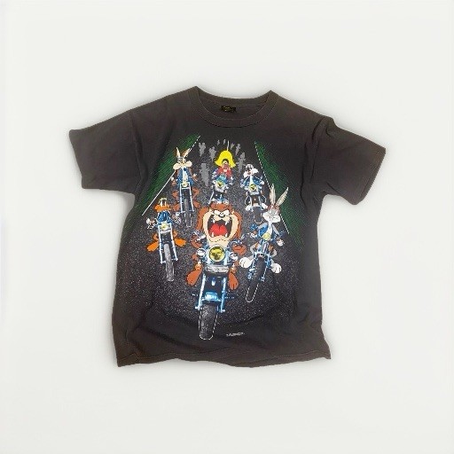 Vintage 1993 Looney Tunes Motorcycle Graphic Tee in Large Size