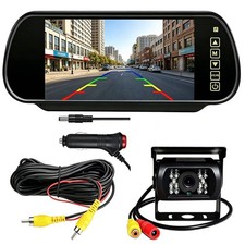 7'' LCD TFT Monitor for Car SUV RV Truck Bus Van IR CCD Rear View Backup Camera