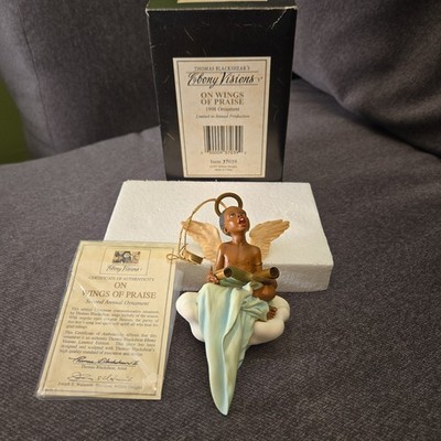 Thomas Blackshear Ebony Visions On Wings Of Praise Retired Ornament w/ COA