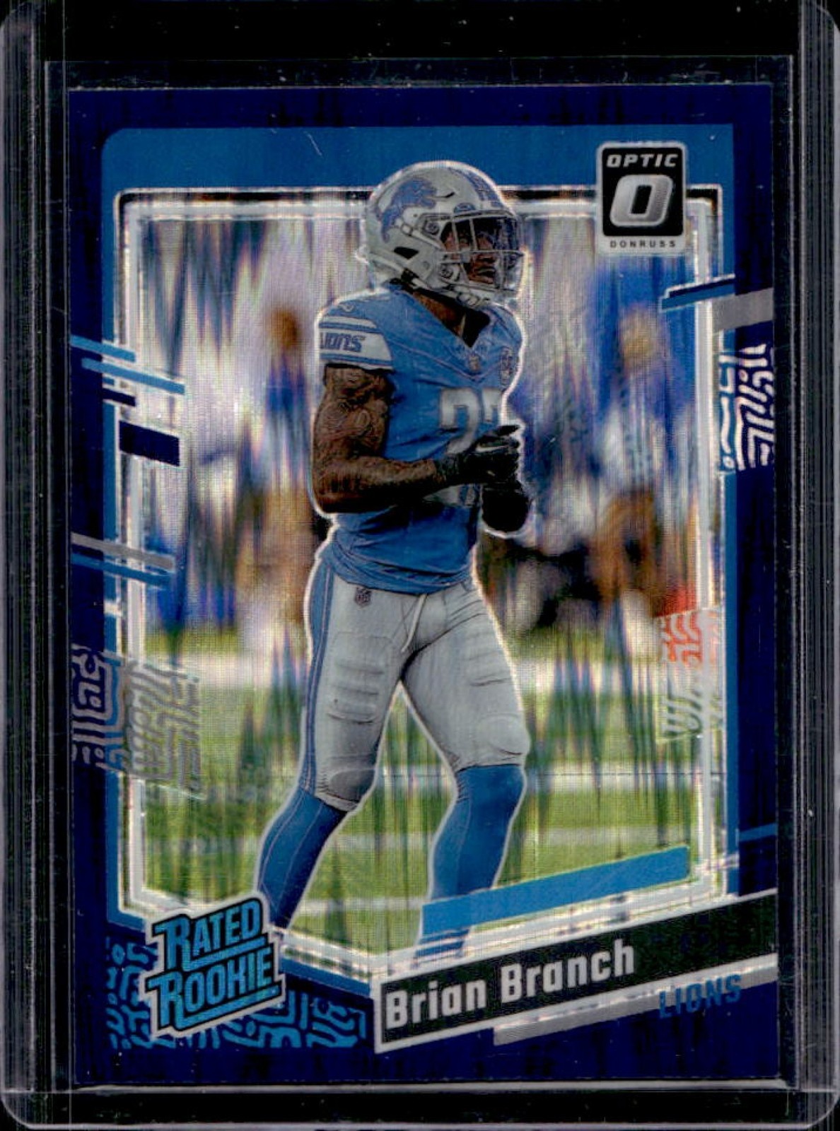 2023 Panini Donruss Optic Brian Branch Purple Shock Prizm RC Rated Rookie #233