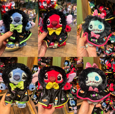 2026 Authentic HKDL Halloween Stitch Leroy Scrump Plush Keychain Headband Pin