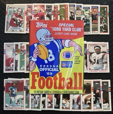 1989 TOPPS  NFL FOOTBALL Trading Cards Complete Your Set U Pick SANDERS 2/2