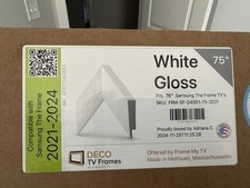 Deco TV Frame 75" White Gloss for Samsung The Frame TV