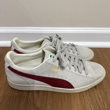 PUMA Clyde From The Archive Vaporous Grey Red Dahlia 365319-01
