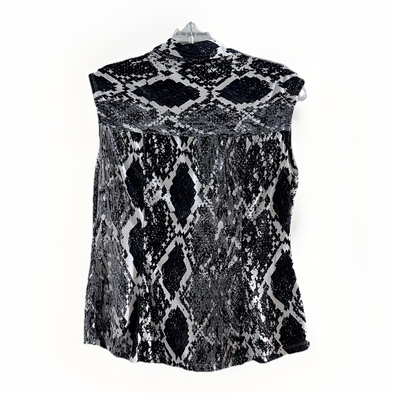 Cache Snake Print Sleeveless Collared Top Pearl S… - image 5