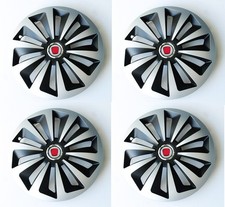 SET 4 BORCHIE RUOTA COPRI CERCHI CALOTTE 14" COMPATIBILI con FIAT 500 dal 2007