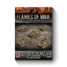 Flames of War JBX13 Type 97 Te-Ke Recon Tankette Platoon (5 Tanks) Miniatures