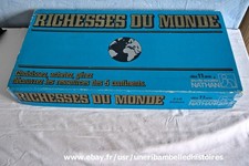 Jeu de Société RICHESSES DU MONDE  , Fernand Nathan, manque 4 royalties