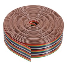 Flat Rainbow Ribbon Cable 1.27mm Pitch Breadboard Jumper Wires 30 FT