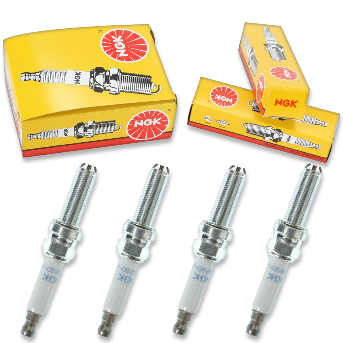 4pcs NGK 1633 Standard LMAR9D-J Motorcycle Spark Plug Tune Up Kit Set uh
