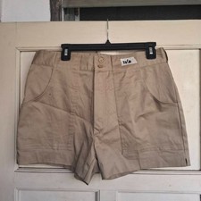 VTG 60s 70s WOOLRICH Khaki Field Shorts High Rise Double Button Patch Pocket 34