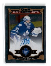 Antoine Bibeau 2015-16 O-Pee-Chee Platinum Autograph #172 RC Auto Maple Leafs