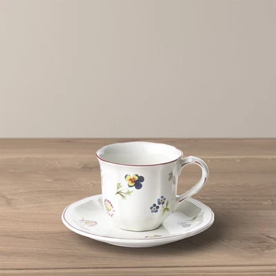 Villeroy & Boch Petite Fleur Tasse Café Espresso 100ml avec Soucoupe 13cm P - Photo 1/2