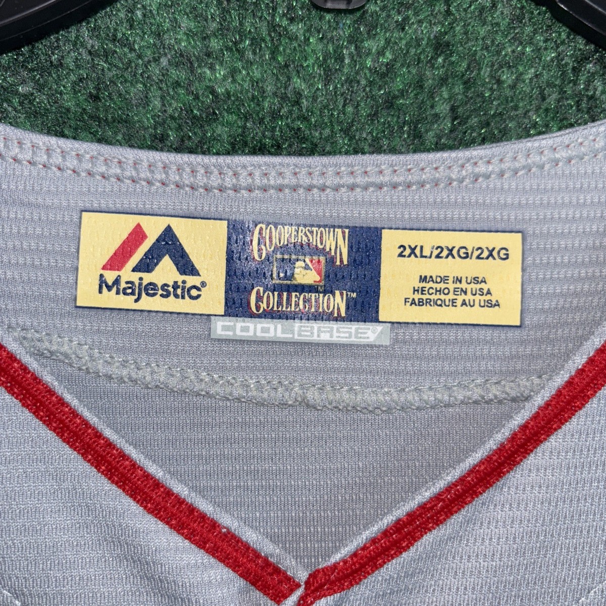 ANAHEIM ANGELS Men Vintage Jersey Gray 2XL Plain MAJESTIC COOL