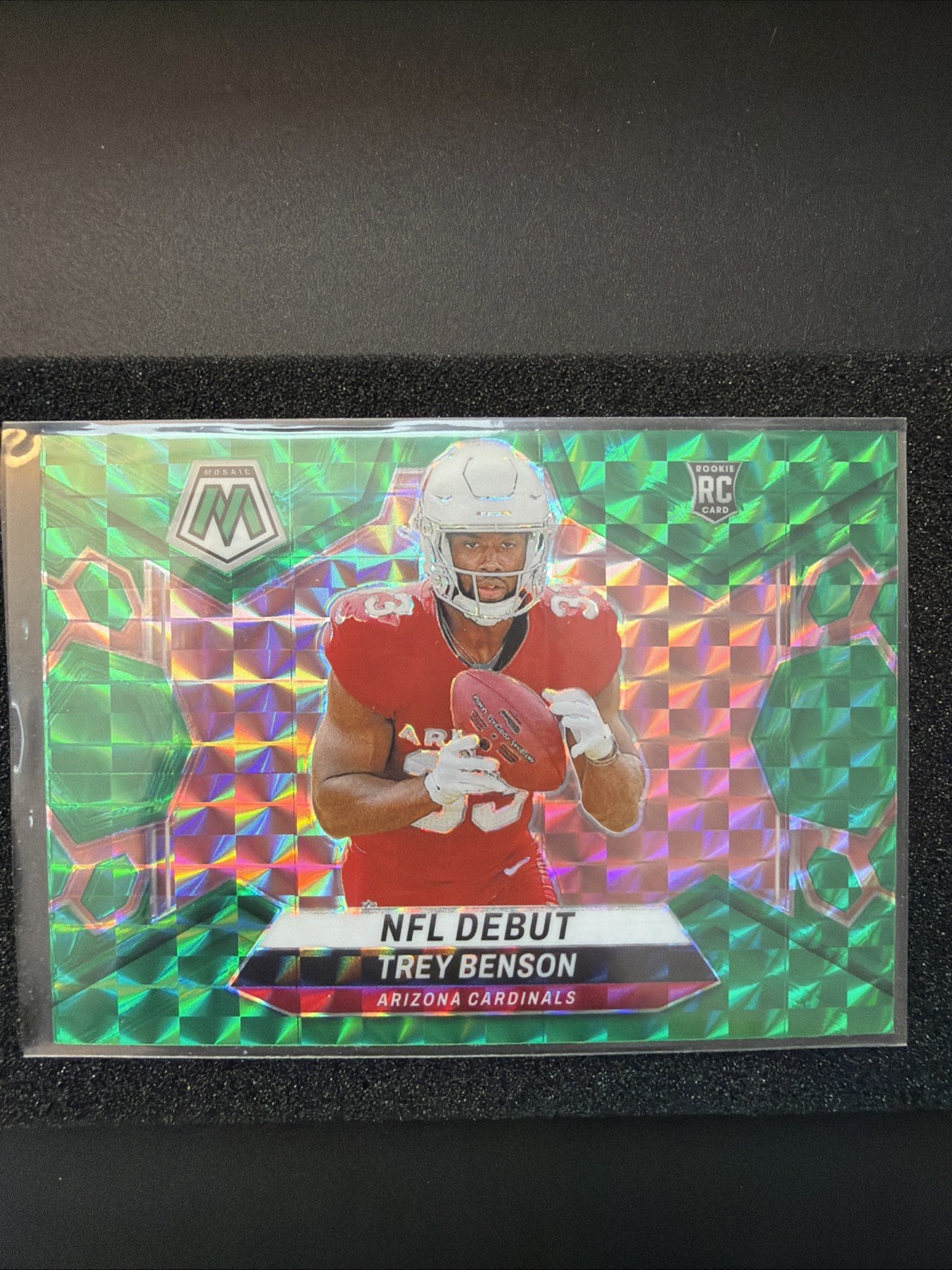 2024 Panini Mosaic - NFL Debut Trey Benson #277 Green Mosaic Prizm (RC)