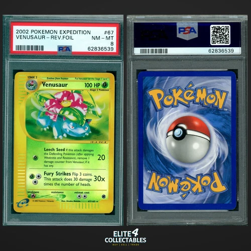 Venusaur 67/165 Reverse Foil - PSA 8 (Expedition)