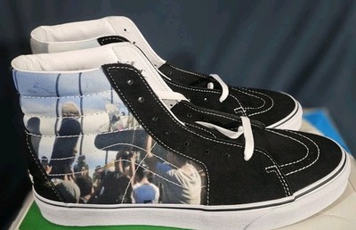 Vans x MOCA Sk8-Hi Sneakers Frances Stark Black Mens Size 13 New No Lid *stain