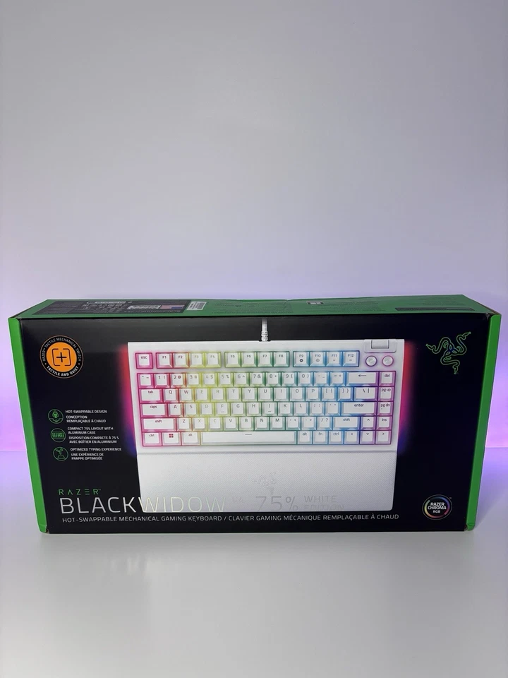 Razer BlackWidow V4 75% Wired Gaming Mercury Keyboard Tactile - Orange Switch 🐍 - Image 3 of 4