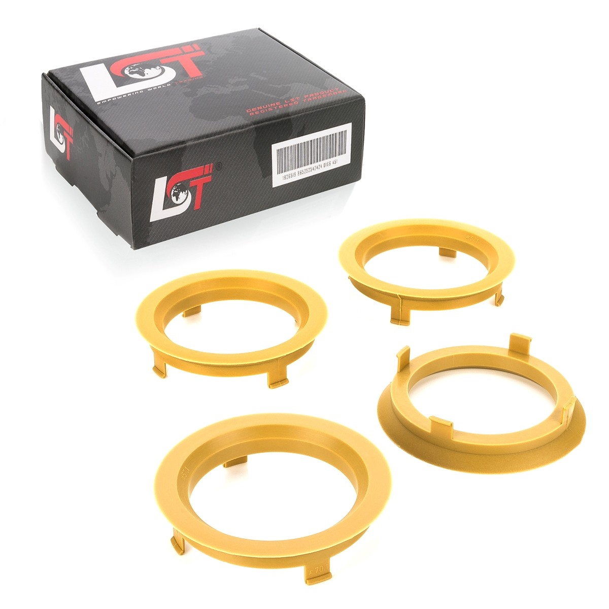 4x Distance Rings Centering for Alloy Wheels Ø 57,1 MM - Ø 70,1 Maybach