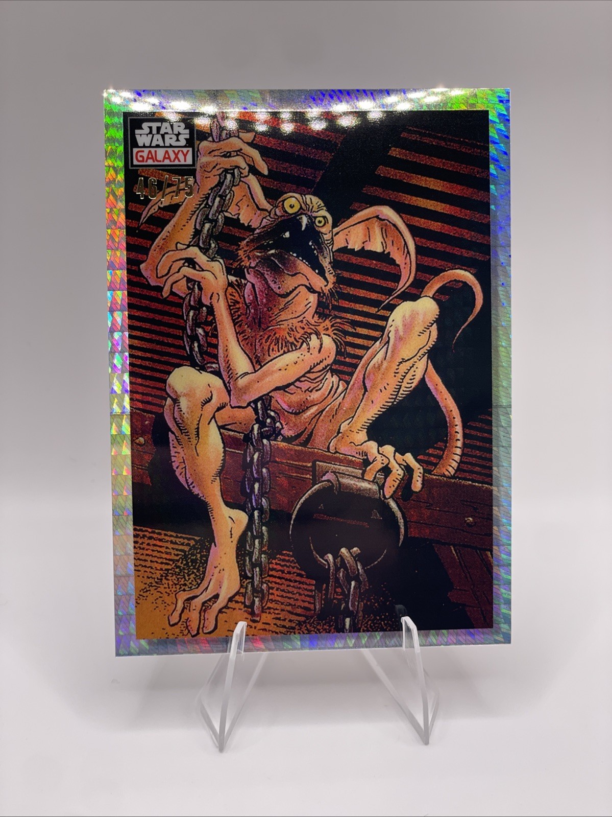 2023 Topps Chrome Star Wars Galaxy #29 Salacious B. Crumb Prism Refractor /75