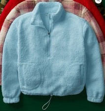 No Boundaries Half Zip Plush Pullover with Pockets size Small 4-6 New With Tags