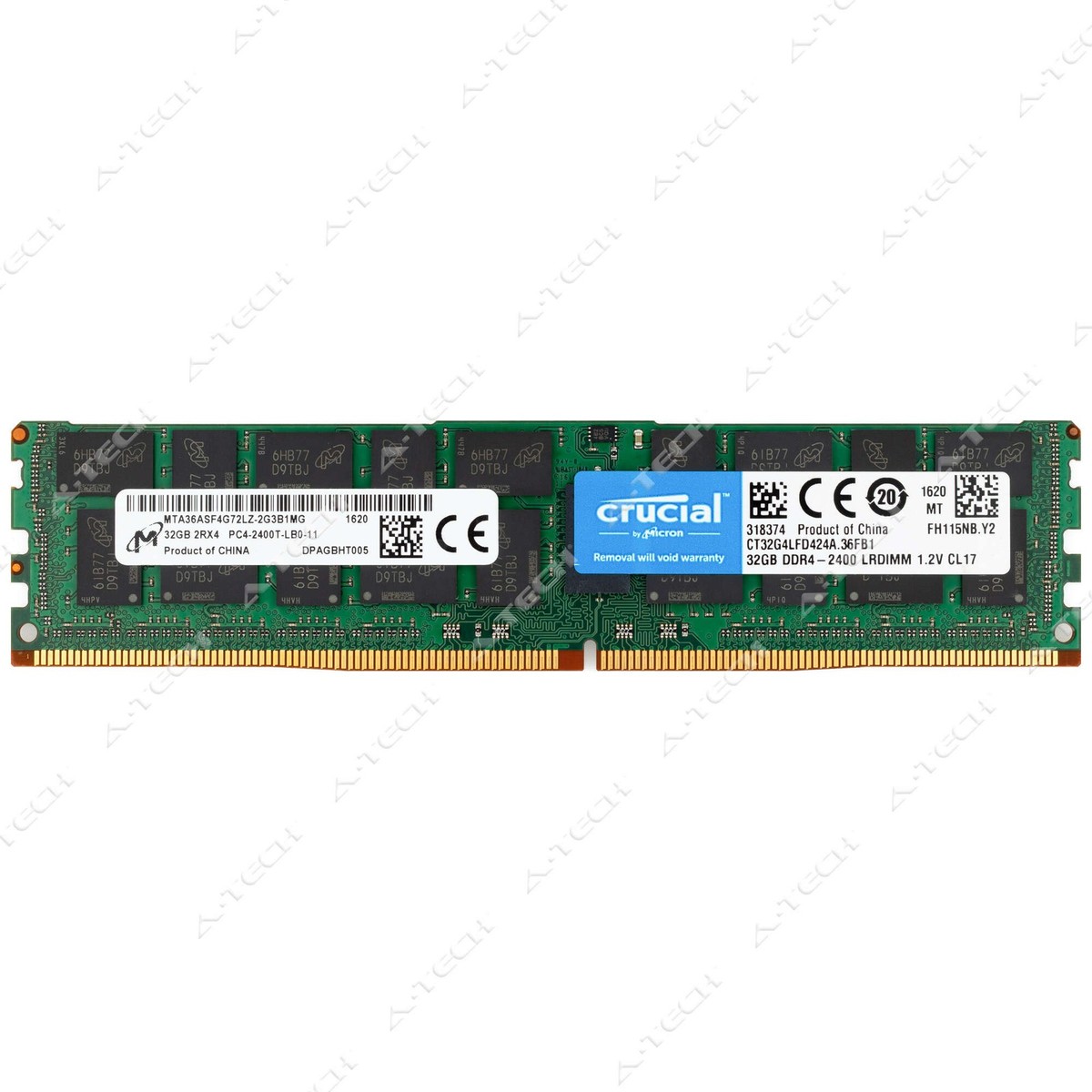 Micron DDR4-2400 32GB(16GB 2枚) ECC UDIMM Micron 32GB DDR4 2400 MHz ECC LRDIMM Server Memory RAM