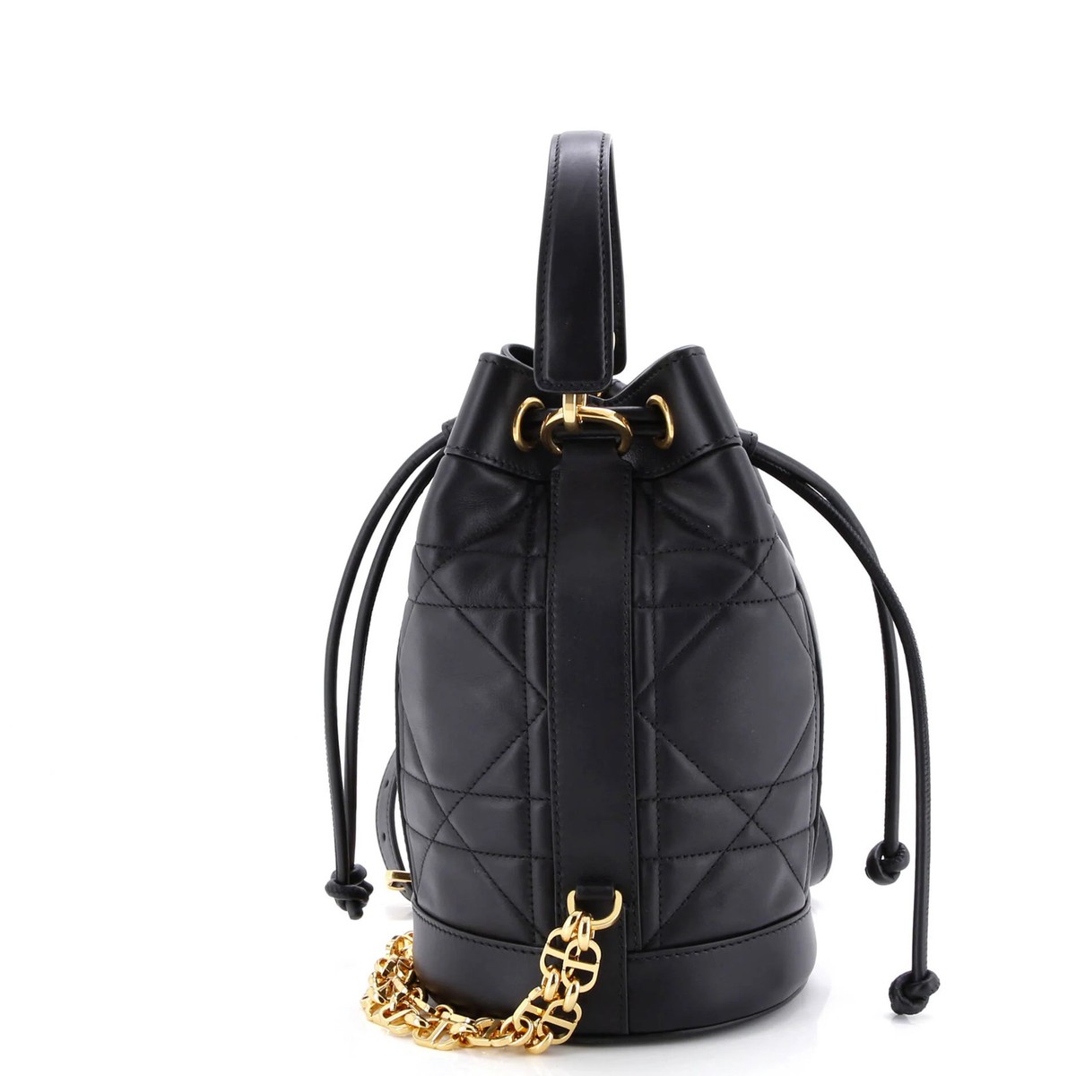 Christian Dior Drawstring Backpack Macrocannage Quilt 