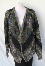 Missoni Sport Italy Vintage 20th Century cardigan XL big Chevron Early Missoni