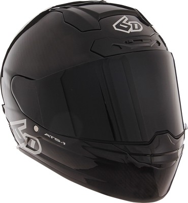 6D ATS-1R Carbon Solid Motorcycle Helmet Black