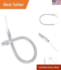 400mm 1/4 Metal Flex Coolant Hose Round Nozzle for CNC Lathe Milling Drill Use