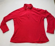 The North Face Womens Dark Pink 1/4 Zip Fleece Pullover Size XL