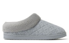 Dearfoams Women s Memory Foam Clog Slippers Gray Size 7/8 NWOT Cozy House Shoes