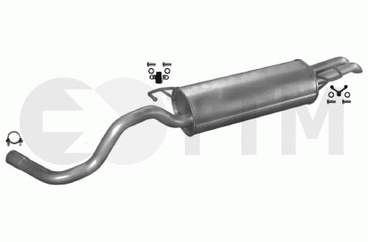 Silencieux arriere pour Seat Toledo 1.4 et 1.6 de 1998 a 2006