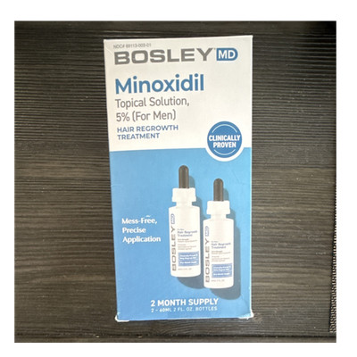 Bosley MD Minoxidil 5% Extra Strength Hair Regrowth for Men 2 Month Supply