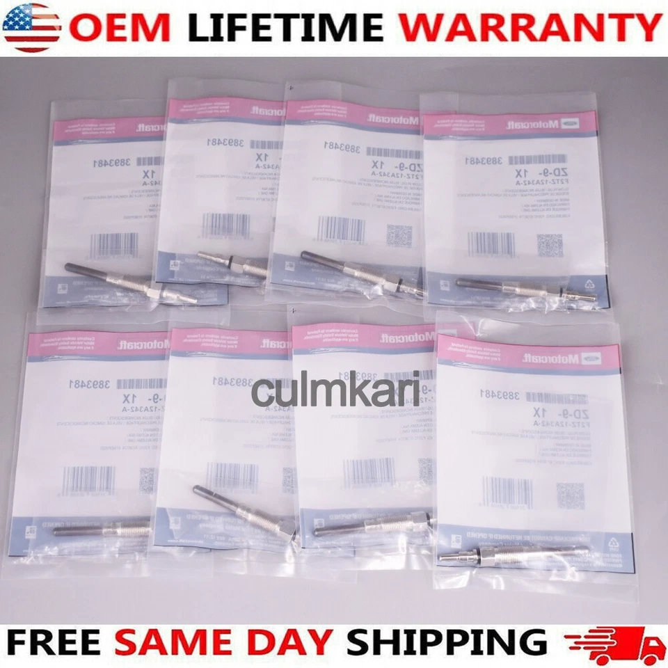 8pcs Genuine OEM ZD9 Diesel Glow Plug for 7.3L F250 F350 F59 F2TZ12A342A NEW Foto 2 de 4