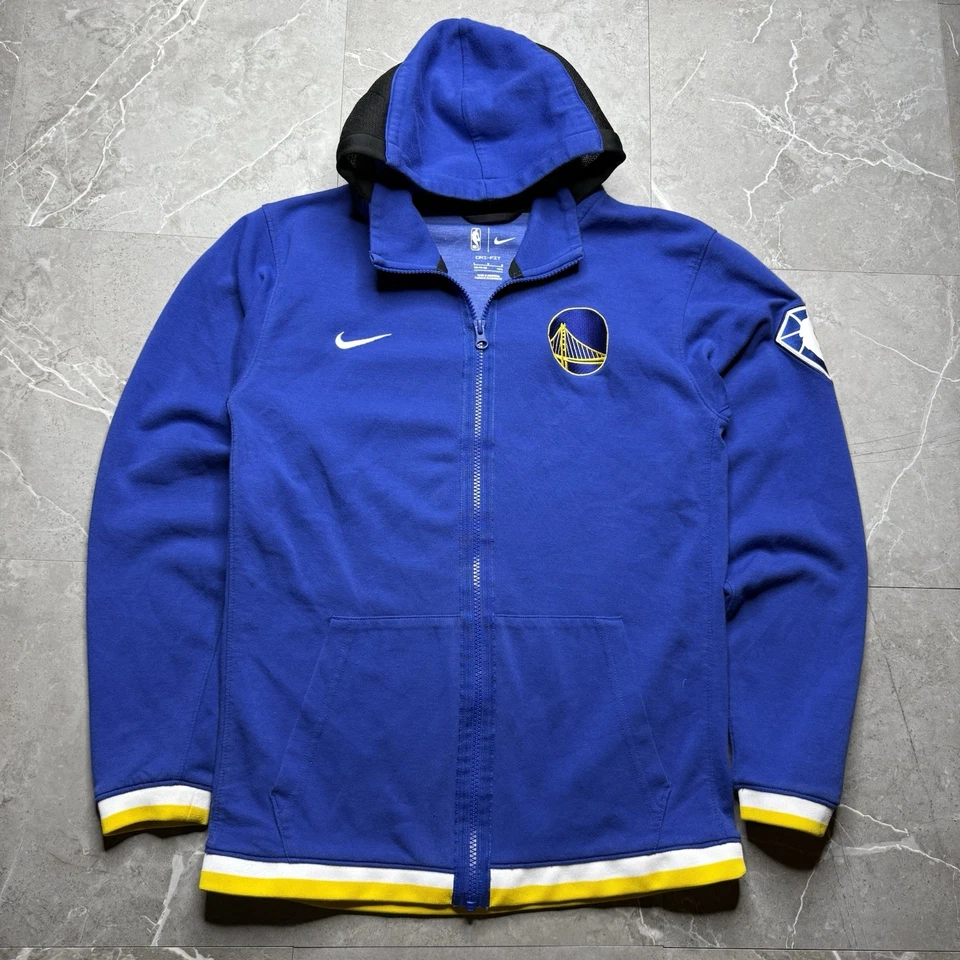 Nike Golden State Warriors NBA Hoodie Zip-Up Jacket Youth Large Sz 14-16 Warm Up - Image 2 of 4