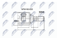 Nty Gelenksatz Antriebswelle NPW-NS-020 FüR Nissan K12 Micra 3 16V Lpg
