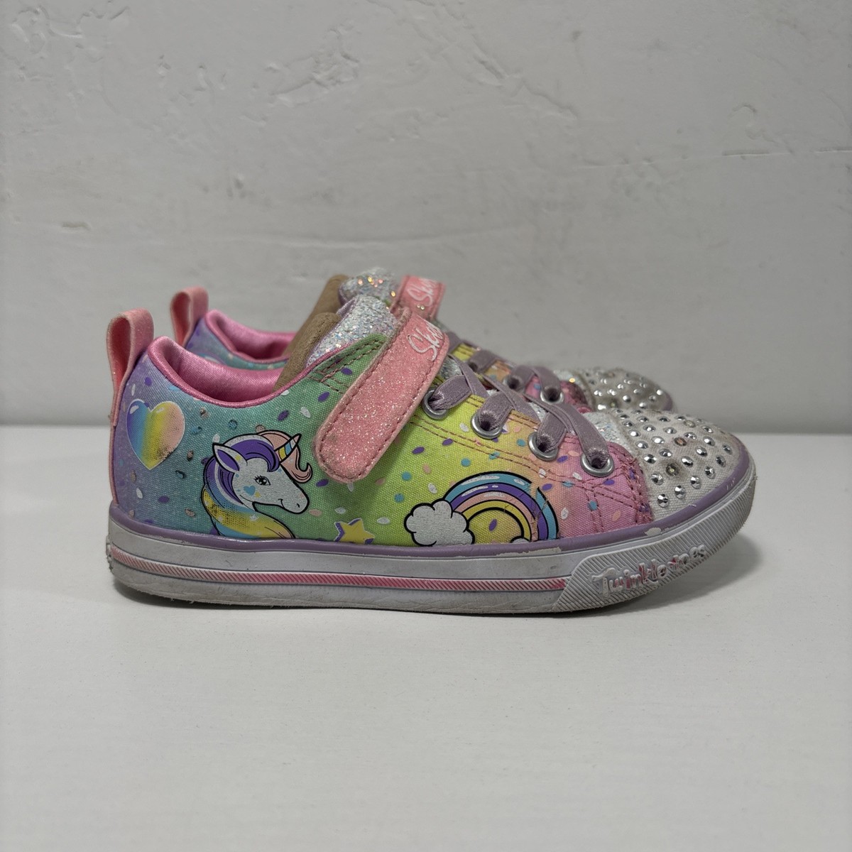 Skechers Twinkle Toes Unicorn Craze Kids Sz 12 Hook And Loop