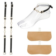 1 Pair High Heels Shoe Straps, Ankle Shoe Strap Band, Black Flower