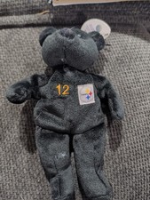 Vintage 1999 Salvinos Bammers Steelers NFL Beanie Bears 12 Terry Bradshaw 9in