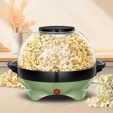 Popcorn Machine, Nonstick Plate , Electric Stirring with Quick-Heat Technology