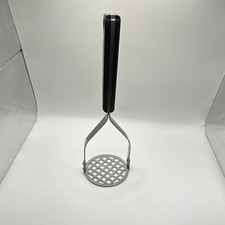 Flint Stainless Steel Potato Masher Silver Black Plastic Kitchen Utensil