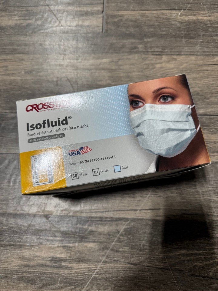 Crosstex ASTM Level 1 3-Ply Earloop Face Masks Case 2000 Ct (4 Cartons ...