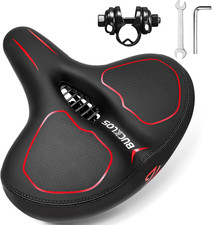 Wide Bike Seat for Men Women Ebike Seats Comfort Extra Large Comfortable Bicycle