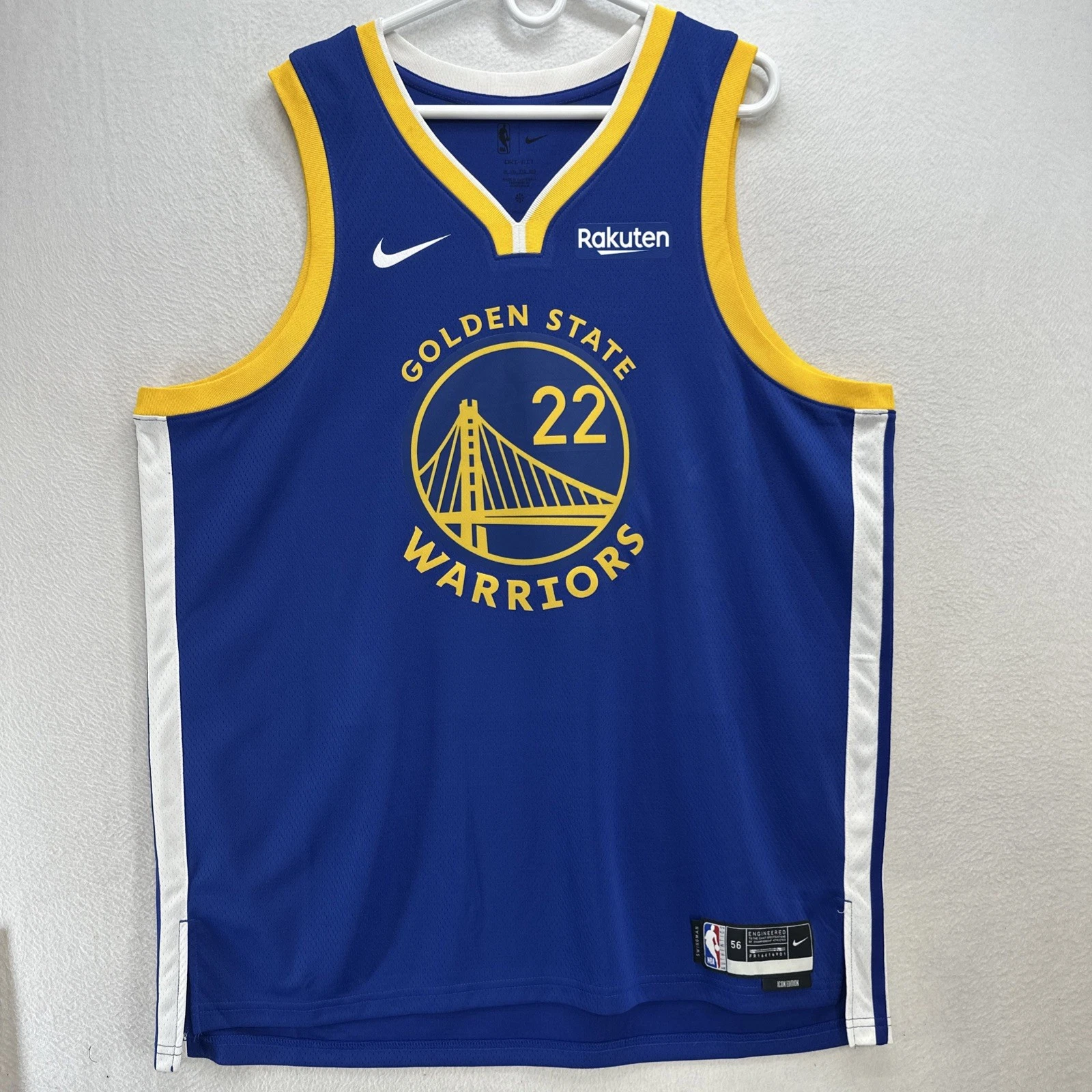 Golden State Warriors Jersey Mens 2XL Blue 22 NBA Basketball Andrew Wiggins Nike