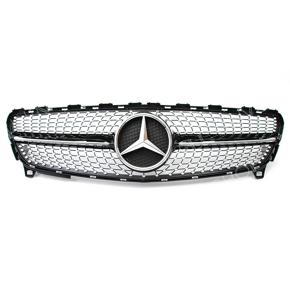 Chrome Black Upper Grille W/Star For Mercedes Benz W176 16-18 A180 A200 A250 A45 Foto 2 de 4